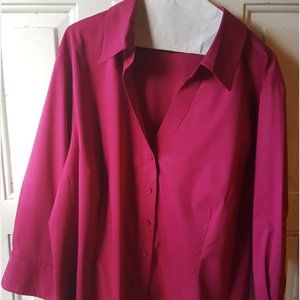 Women's Worthington Magenta Blouse - Size 3X